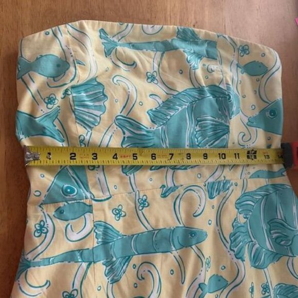 Lilly Pulitzer White Label Size 12  South Ocean Blvd Dress Strapless  EUC - Picture 7 of 7